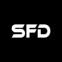 sfd lettre logo conception, inspiration pour une unique identité. moderne élégance et Créatif conception. filigrane votre Succès avec le frappant cette logo. vecteur