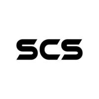 scs lettre logo conception, inspiration pour une unique identité. moderne élégance et Créatif conception. filigrane votre Succès avec le frappant cette logo. vecteur