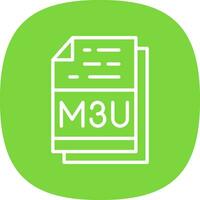 m3u fichier format vecteur icône conception