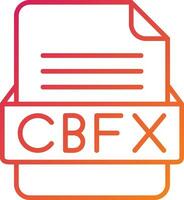 icône de format de fichier cbfx vecteur