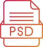 icône de format de fichier psd vecteur