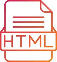 icône de format de fichier html vecteur