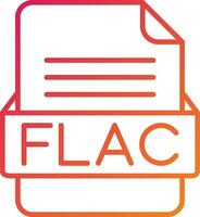 icône de format de fichier flac vecteur