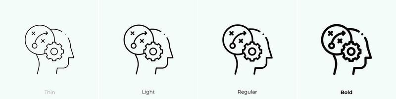 tactique icône. mince, lumière, ordinaire et audacieux style conception isolé sur blanc Contexte vecteur