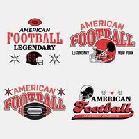 le rugby Football logos badge impressions. Université slogan typographie conception. vecteur illustration pour mode tee, T-shirt et affiche