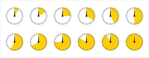 ensemble de logos de chronomètre, vecteur de chronomètre