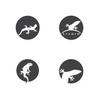 lézard icône silhouette logo symbole vecteur