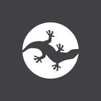 lézard icône silhouette logo symbole vecteur