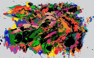 mélange de peinture à l'huile colorée abstrait vecteur