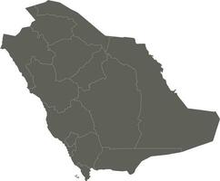 vecteur Vide carte de saoudien Saoudite avec les provinces et administratif divisions. modifiable et clairement étiqueté couches.