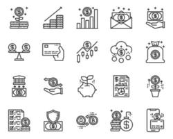 icône et symbole de gestion de l'argent pour le site Web, l'application vecteur