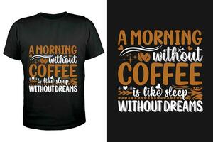 unique café T-shirt conception des illustrations vecteur