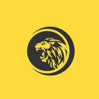 rugissement Lion logo conception vecteur