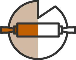 conception d'icône de vecteur de rouleau à pâtisserie