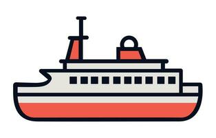 maritime navires plat, cargaison navire récipient dans le océan transport, livraison cargaison transport. illustration vecteur