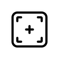 Cadre icône dans branché plat style isolé sur blanc Contexte. Cadre silhouette symbole pour votre site Internet conception, logo, application, ui. vecteur illustration, eps10.