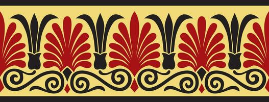 vecteur coloré sans couture classique grec ornement. interminable européen modèle. frontière, Cadre ancien Grèce, romain Empire