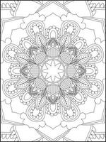 ornemental mandala adulte coloration livre page. coloration page. des gamins coloration pages. coloration page pour adultes. mandala vecteur