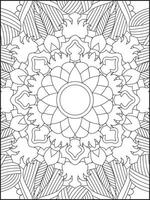 ornemental mandala adulte coloration livre page. coloration page. des gamins coloration pages. coloration page pour adultes. mandala vecteur