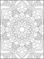 ornemental mandala adulte coloration livre page. coloration page. des gamins coloration pages. coloration page pour adultes. mandala vecteur