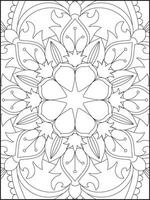 ornemental mandala adulte coloration livre page. coloration page. des gamins coloration pages. coloration page pour adultes. mandala vecteur