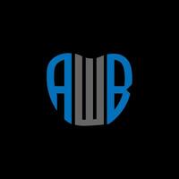 awb lettre logo Créatif conception. awb unique conception. vecteur