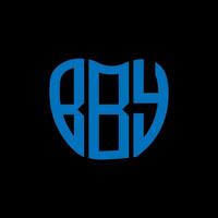 bby lettre logo Créatif conception. bby unique conception. vecteur