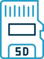 conception d'icône de vecteur de carte sd