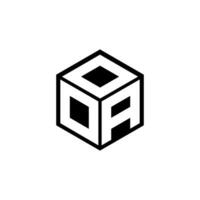Dao lettre logo conception, inspiration pour une unique identité. moderne élégance et Créatif conception. filigrane votre Succès avec le frappant cette logo. vecteur