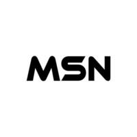 msn lettre logo conception, inspiration pour une unique identité. moderne élégance et Créatif conception. filigrane votre Succès avec le frappant cette logo. vecteur