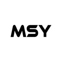 msy lettre logo conception, inspiration pour une unique identité. moderne élégance et Créatif conception. filigrane votre Succès avec le frappant cette logo. vecteur