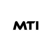 mti lettre logo conception, inspiration pour une unique identité. moderne élégance et Créatif conception. filigrane votre Succès avec le frappant cette logo. vecteur