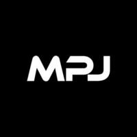 mpj lettre logo conception, inspiration pour une unique identité. moderne élégance et Créatif conception. filigrane votre Succès avec le frappant cette logo. vecteur