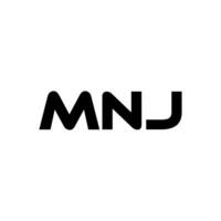 mnj lettre logo conception, inspiration pour une unique identité. moderne élégance et Créatif conception. filigrane votre Succès avec le frappant cette logo. vecteur