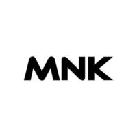 mnk lettre logo conception, inspiration pour une unique identité. moderne élégance et Créatif conception. filigrane votre Succès avec le frappant cette logo. vecteur