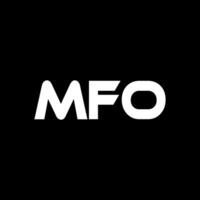 mfo lettre logo conception, inspiration pour une unique identité. moderne élégance et Créatif conception. filigrane votre Succès avec le frappant cette logo. vecteur