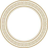 chinois d'or cercle Cadre décoratif conception. vecteur