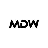 mdw lettre logo conception, inspiration pour une unique identité. moderne élégance et Créatif conception. filigrane votre Succès avec le frappant cette logo. vecteur