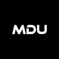 mdu lettre logo conception, inspiration pour une unique identité. moderne élégance et Créatif conception. filigrane votre Succès avec le frappant cette logo. vecteur