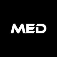 med lettre logo conception, inspiration pour une unique identité. moderne élégance et Créatif conception. filigrane votre Succès avec le frappant cette logo. vecteur