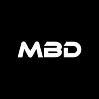 mbd lettre logo conception, inspiration pour une unique identité. moderne élégance et Créatif conception. filigrane votre Succès avec le frappant cette logo. vecteur