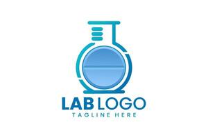 plat moderne Facile laboratoire logo modèle icône symbole vecteur conception illustration