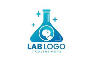 plat moderne Facile laboratoire logo modèle icône symbole vecteur conception illustration