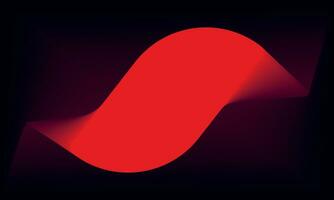 rouge cœur sur noir arrière-plan, une rouge incurvé forme sur une noir fond d'écran lignes, une rose abstrait Contexte avec une grand vecteur