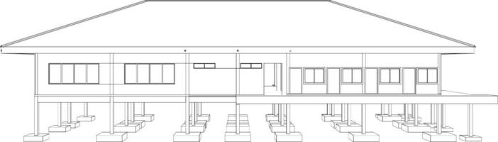 3d illustration de bâtiment structure vecteur