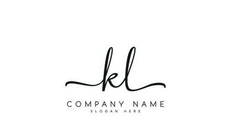 écriture kl logo conception. kl logo conception vecteur illustration sur blanc Contexte. gratuit vecteur