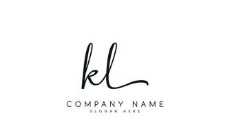 écriture kl logo conception. kl logo conception vecteur illustration sur blanc Contexte. gratuit vecteur