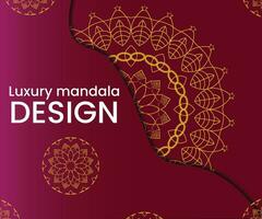 fond de mandala de luxe avec motif arabesque doré style islamique oriental oriental. mandala décoratif de style ramadan. mandala pour impression, affiche, couverture, brochure, dépliant, bannière vecteur