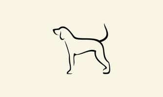 ligne art Labrador logo modèle vecteur
