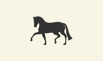 silhouette cheval dressage logo conception vecteur